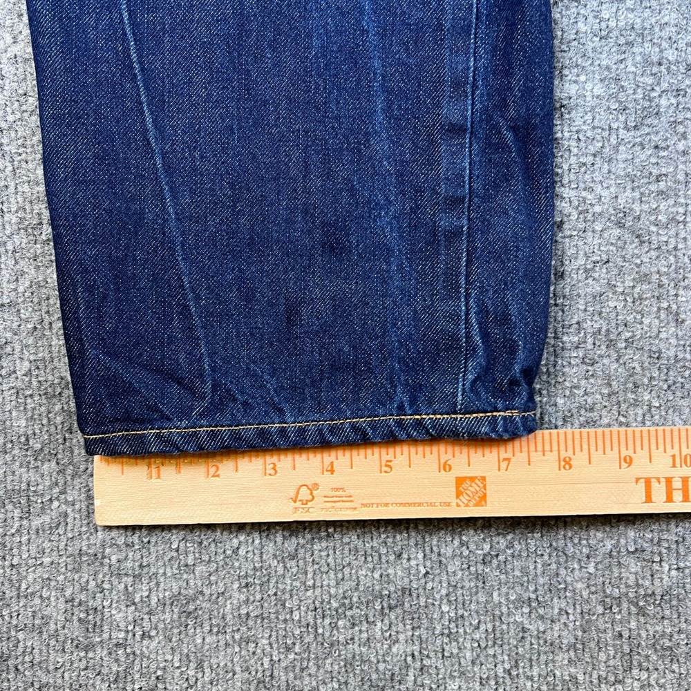 Brave Star Selvage Jeans Mens 38x32 Blue Dark Wash Selvedge Straight Made in USA - Picture 10 of 14